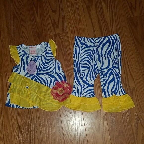 Baby Nay striped Capri rumba outfit  Sz 18m  NWT - Picture 5 of 6